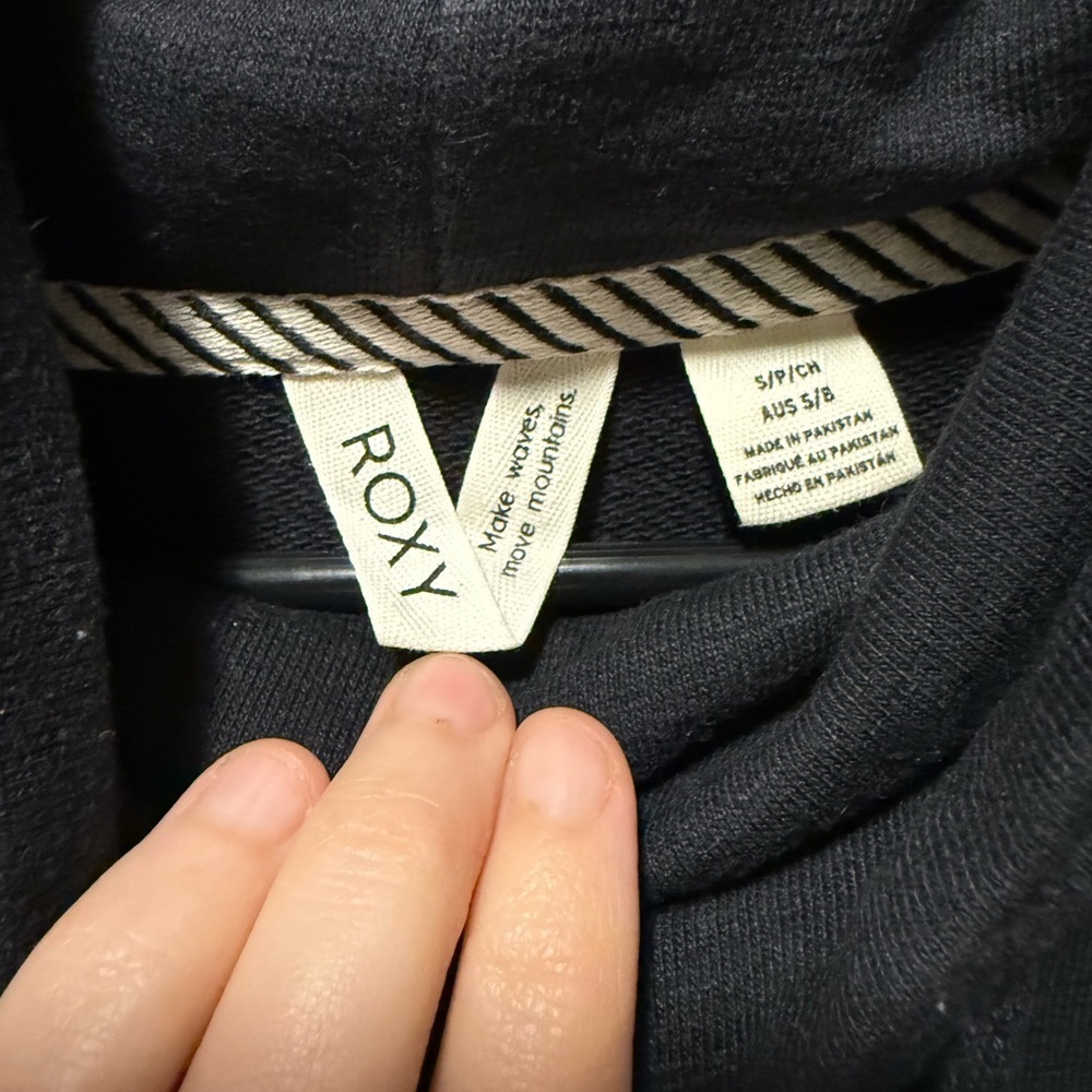 Roxy Charcoal Cowl Neck Sweatshirt - Picture 5 of 6